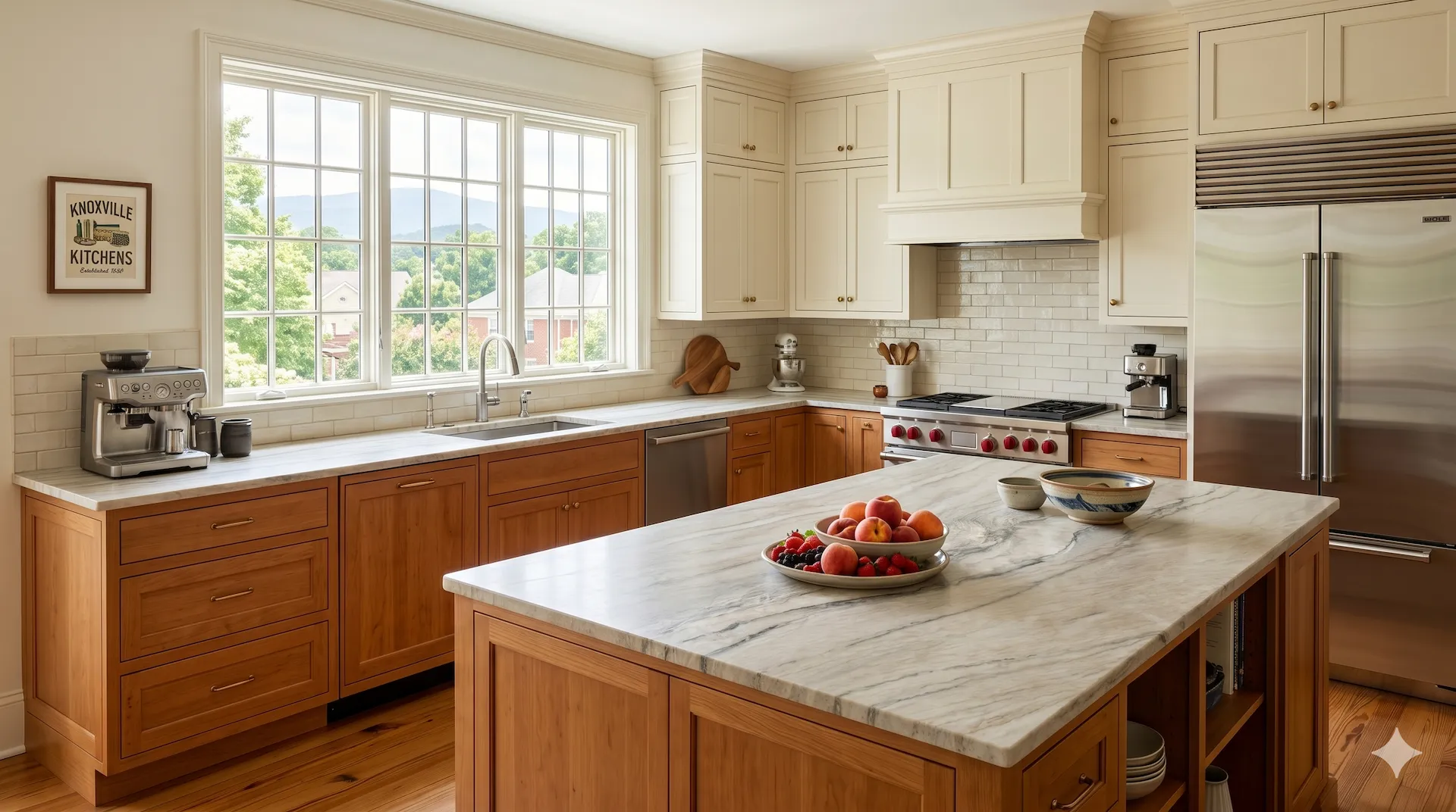 Quartzite countertop in a Knoxville kitchen